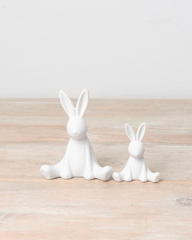 White Ceramic Sitting Bunny Rabbit