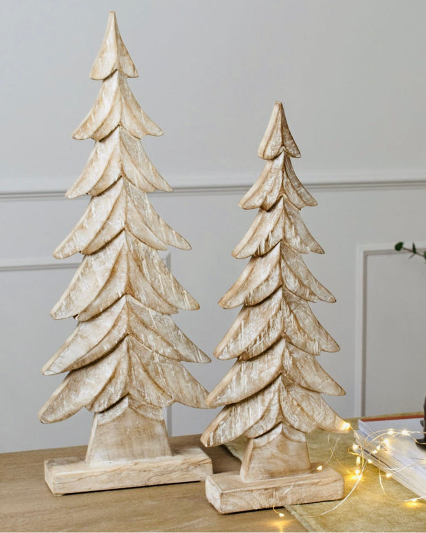 Carved Wooden Christmas Tree