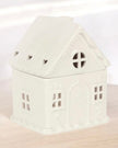 White Ceramic Gingerbread House Wax Melt Oil Burner