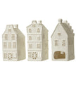 Matte White Porcelain House Tealight Candle Holder