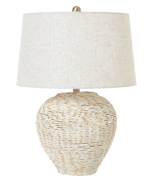 Florence Large Rattan Natural Pillar Lamp