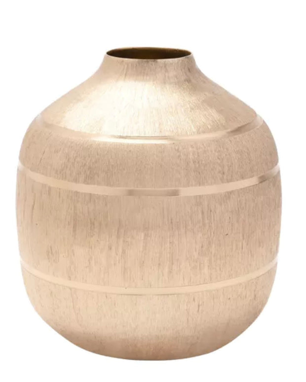 Round Bulbous Gold Style Vase