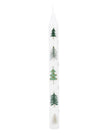 White And Green Nordic Trees Dinner Candle