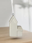 White Glazed Ceramic Hanging House