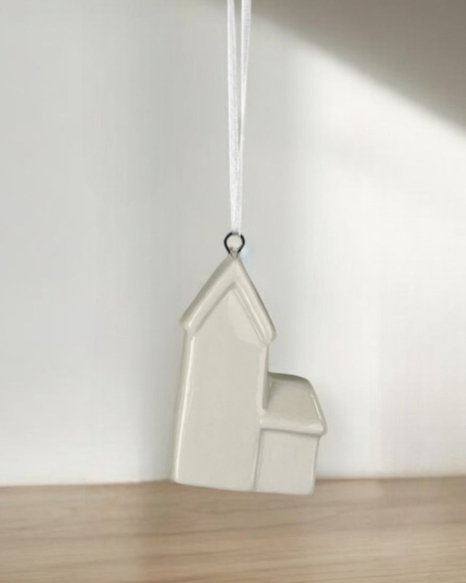 White Ceramic Hanging House Decoration