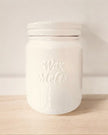 White Ceramic Wax Melts Storage Jar