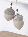 Beige Wooden Acorns Hanging Decoration