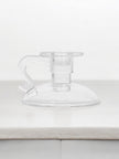 Clear Glass Willie Winkie Dinner Candle Holder