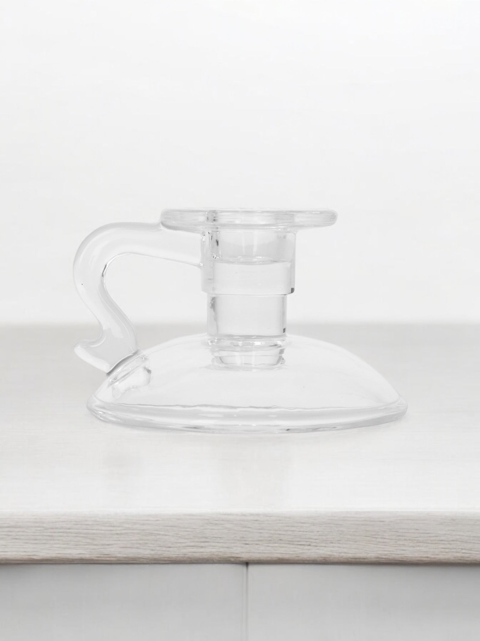 Clear Glass Willie Winkie Dinner Candle Holder