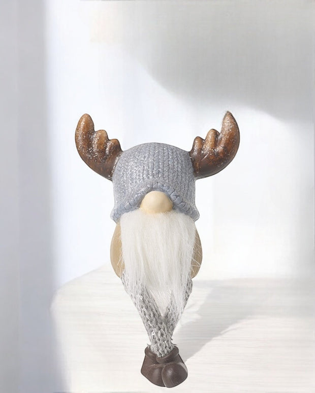 Sitting Gonk In Grey Hat With Horns