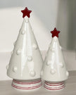 Ceramic Red And White Christmas Tree