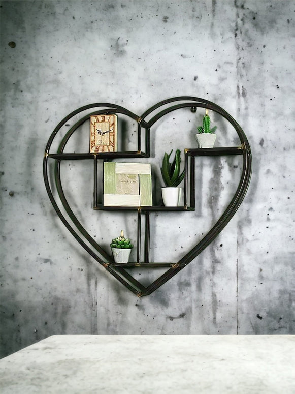 Metal Heart Shaped Industrial Shelf Unit