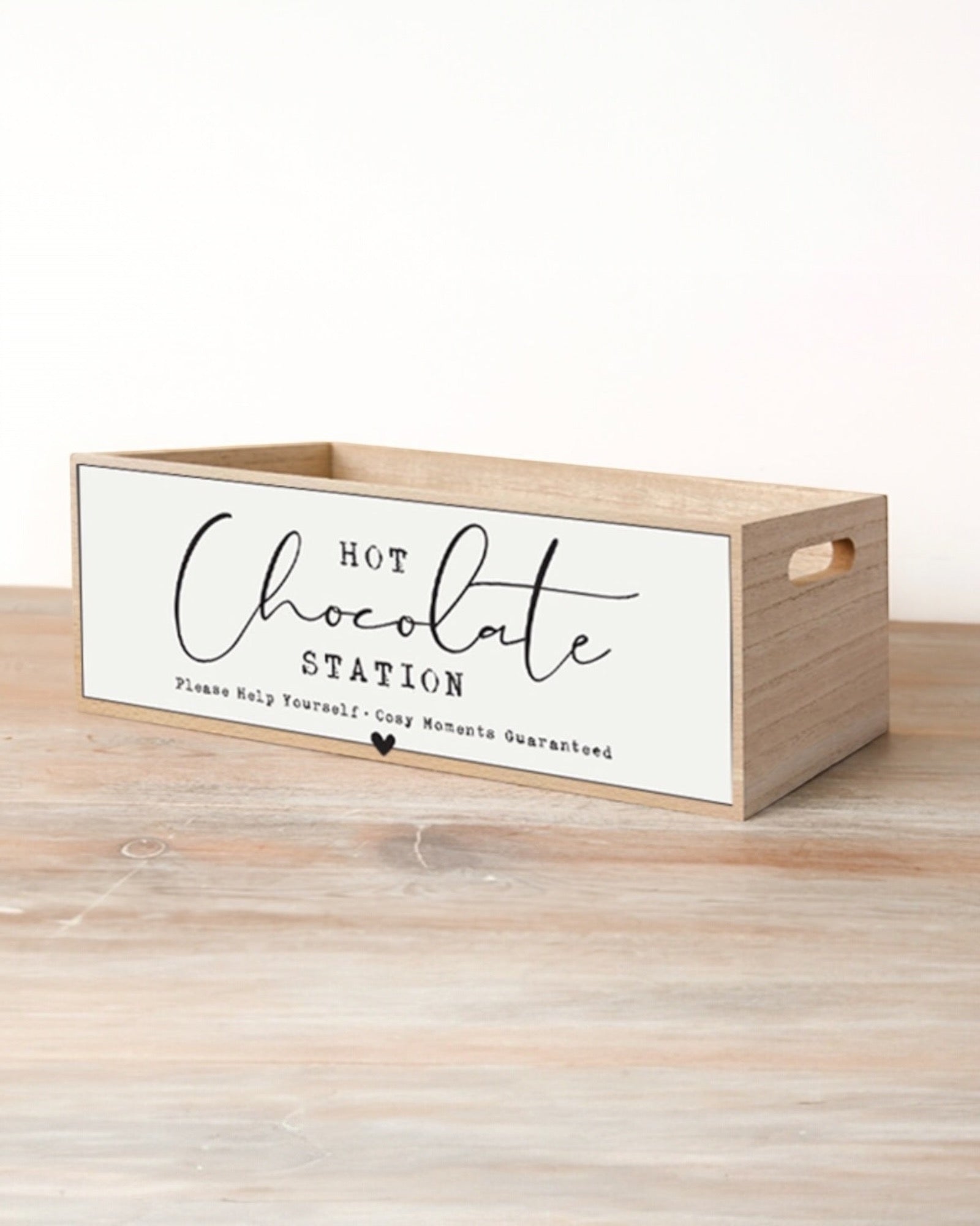 Wooden Hot Chocolate Station Crate