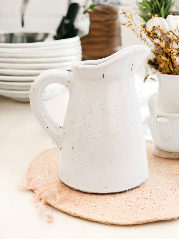 Cream Heavy Jug with Tilted Spout