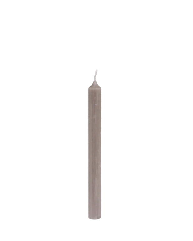 Slim Short Taper Nordic Wax Dinner Candle - Linen