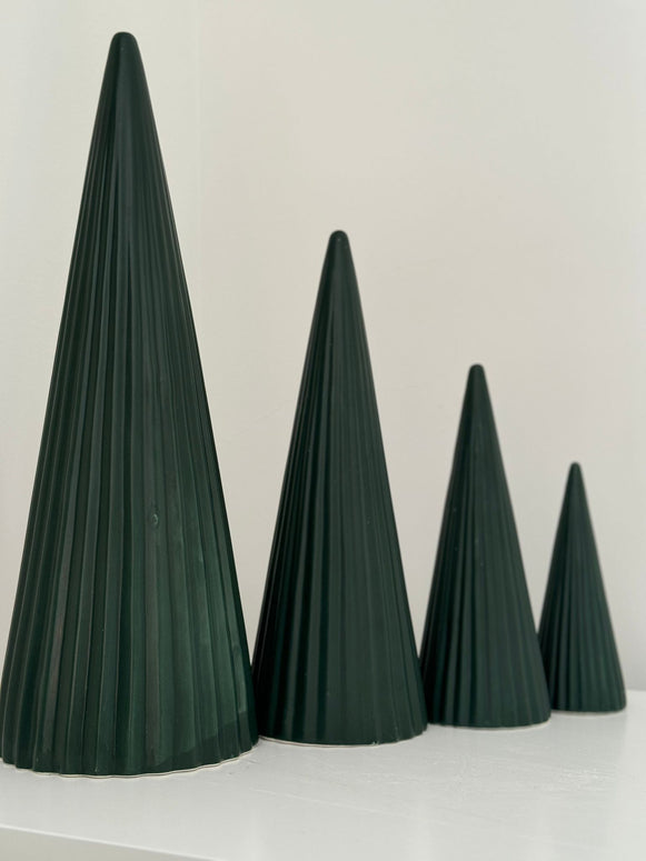 Dark Green Ceramic Tree Decoration