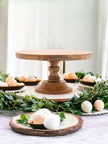 Large Wooden Footed Cake Stand