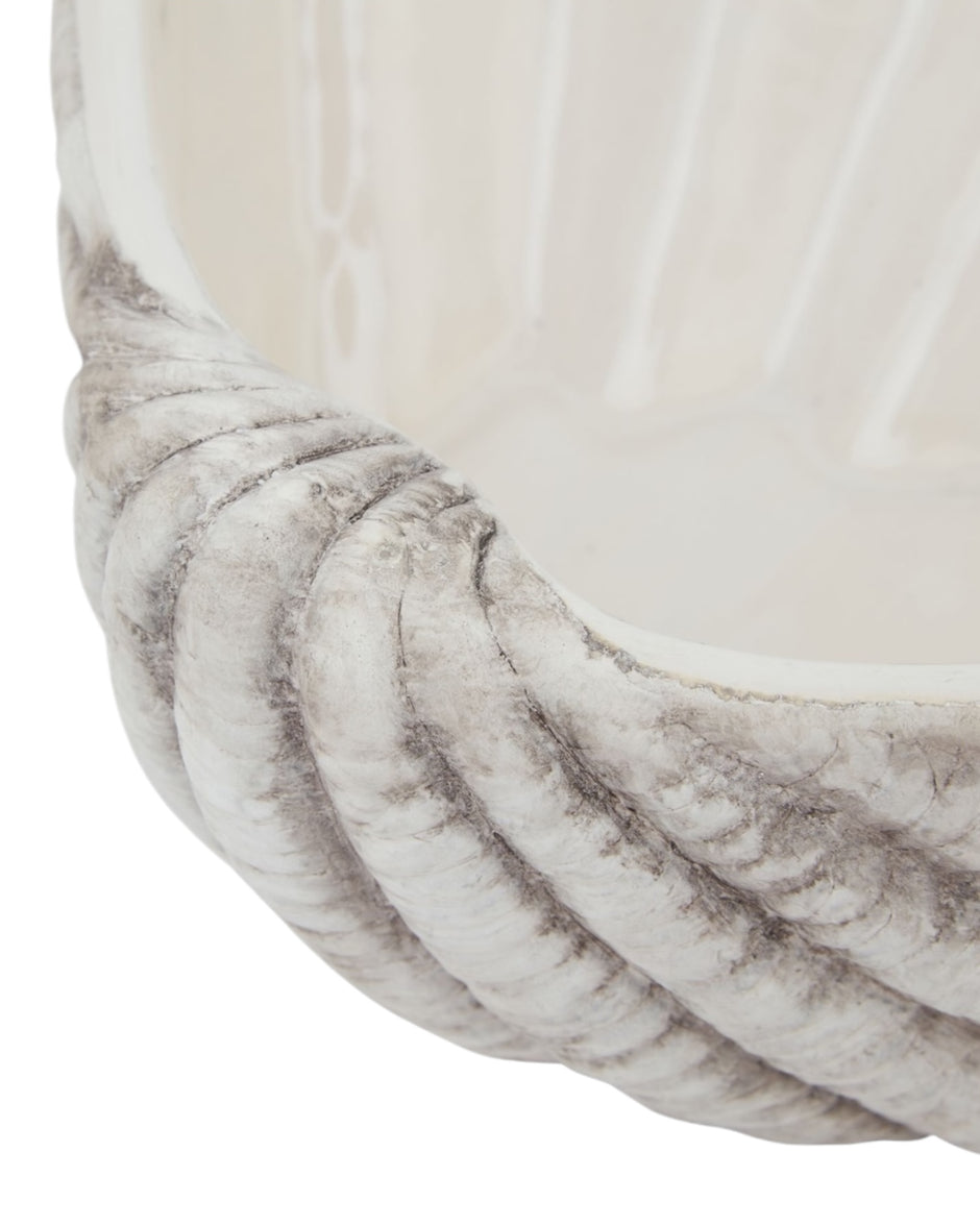 Neutral Ceramic Shell Bowl