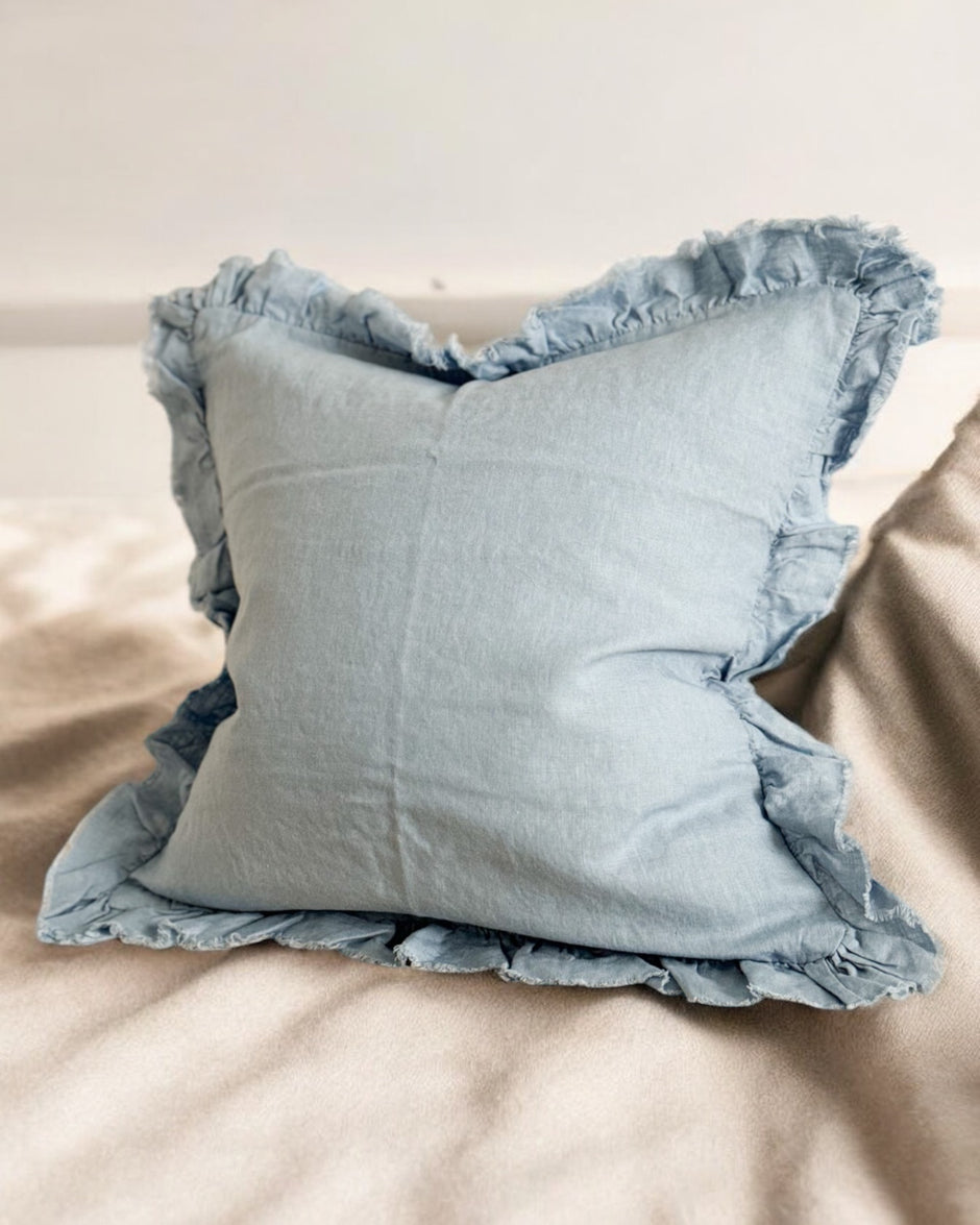 Hallie Duck Egg Blue Luxury Cotton Blend Cushion Cover - 45cm x 45cm