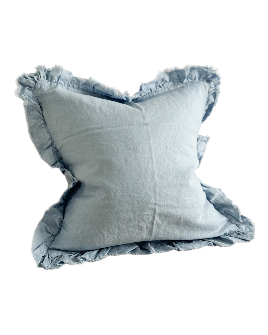 Hallie Duck Egg Blue Luxury Cotton Blend Cushion Cover - 45cm x 45cm