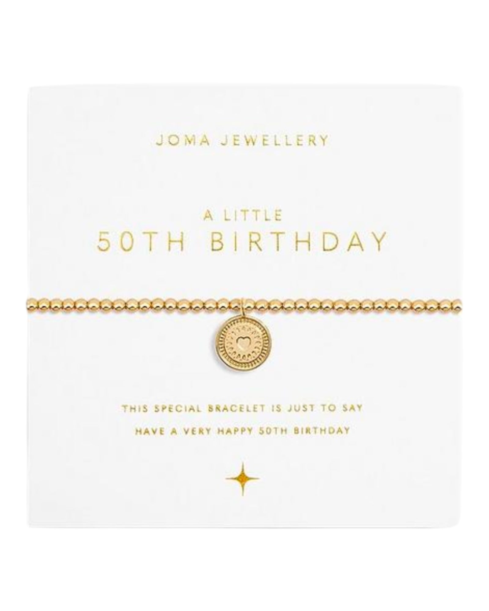 Joma Jewellery - A Little Bracelet 50th Birthday Gold Plated