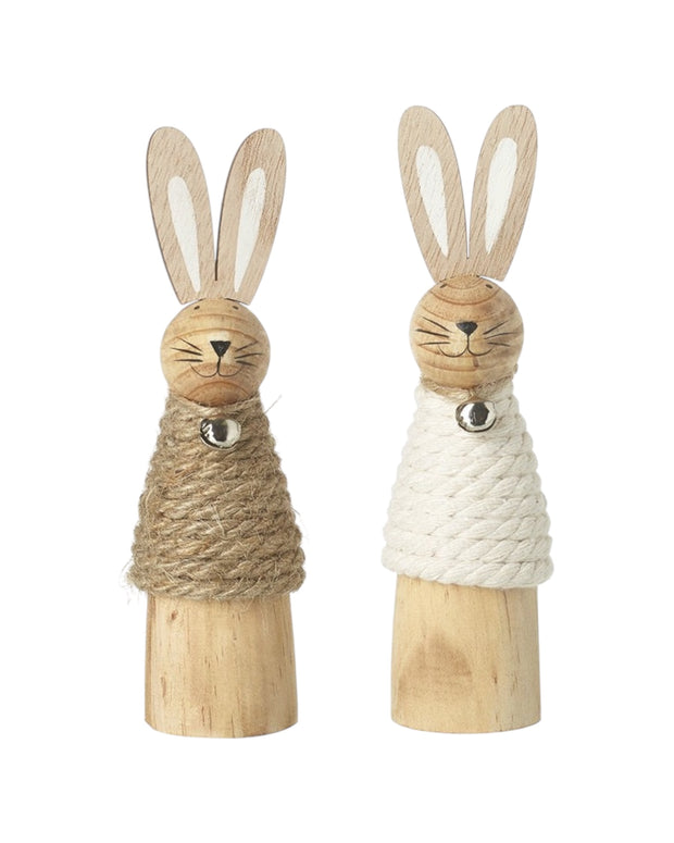 Wooden Rope Bunny Rabbit