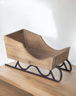 Rustic Wooden Sleigh Decoration