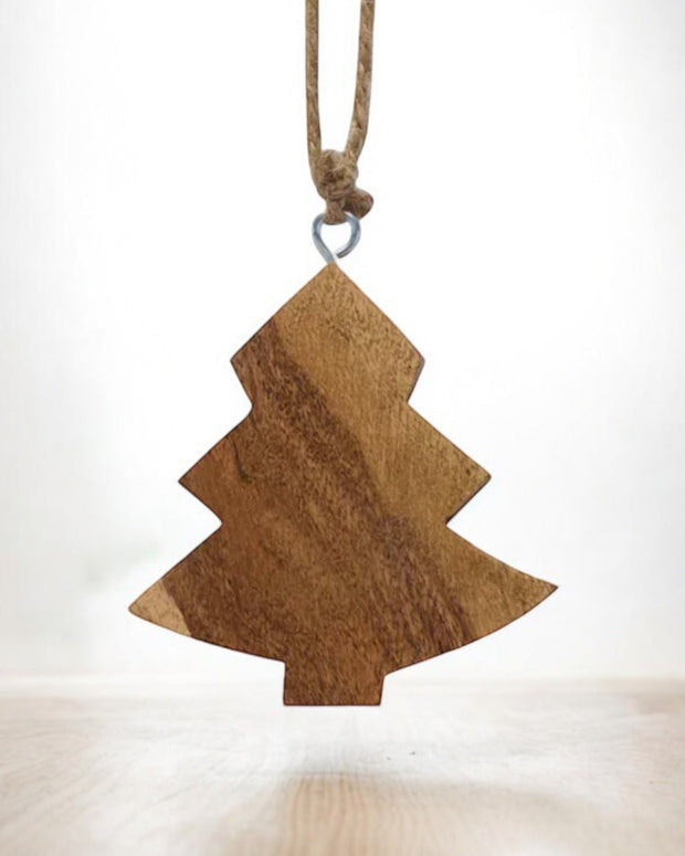 Large Wooden Hanging Christmas Tree Decoration