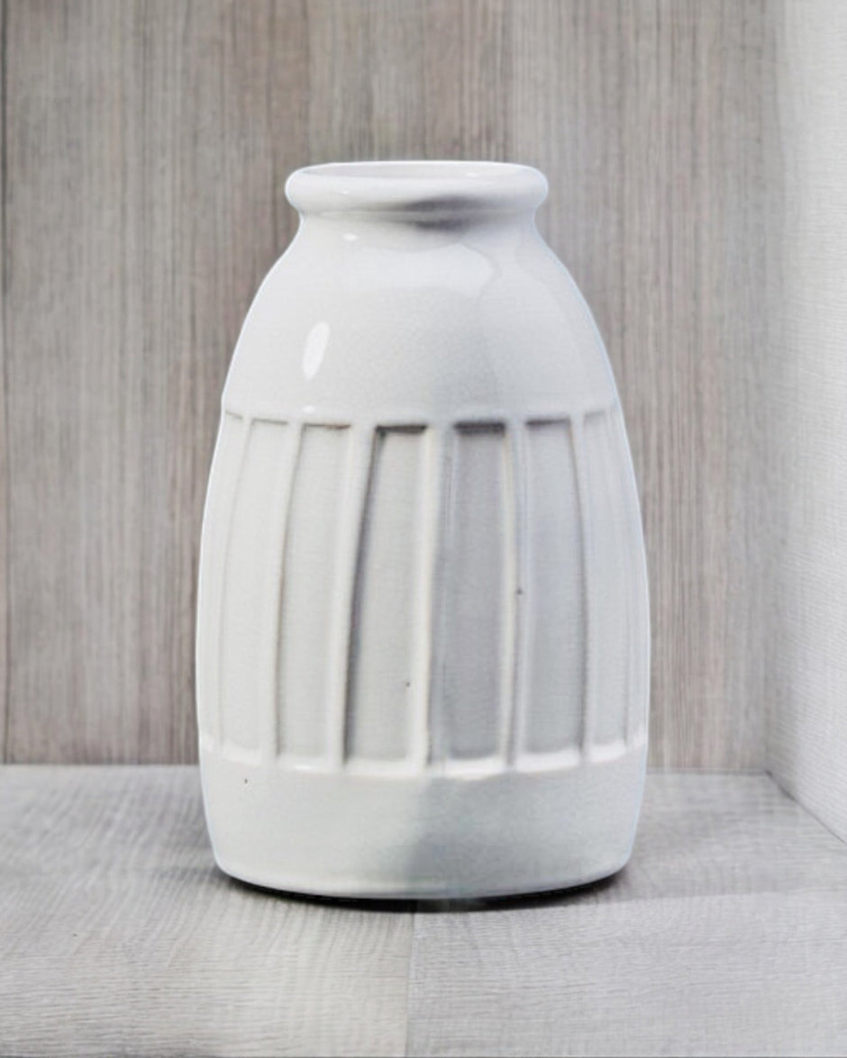 White Ceramic Flower Vase