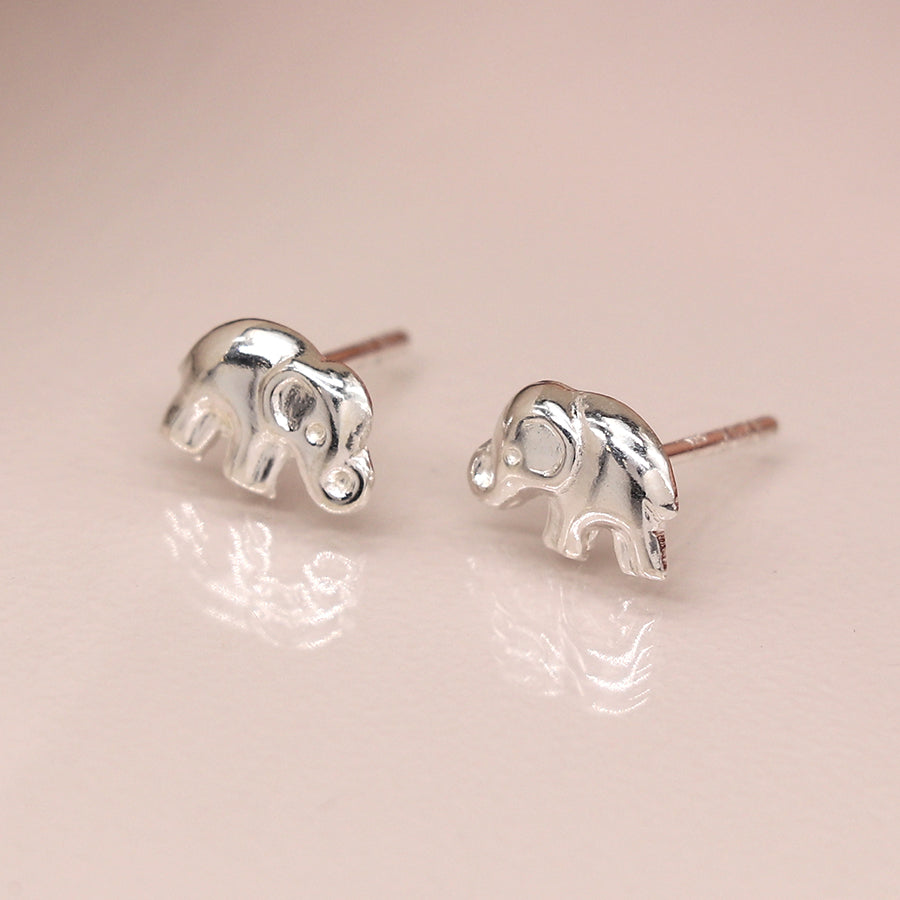 Sterling Silver Elephant Studs