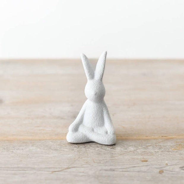 White Ceramic Sitting Rabbit