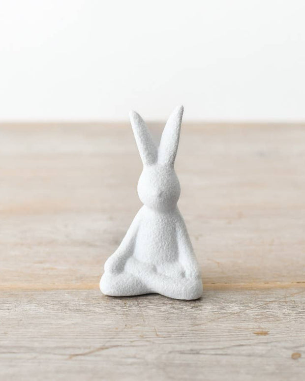 White Ceramic Sitting Rabbit