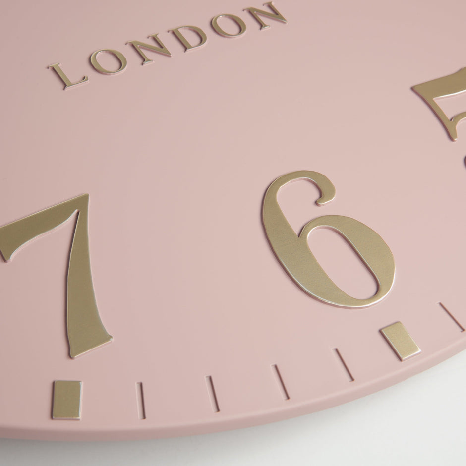 Thomas Kent 12" Arabic Wall Clock Blush Pink