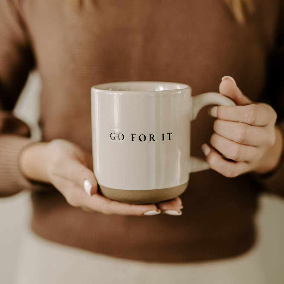 Sweet Water Decor - Cream Glazed Ceramic Mug - Go For It