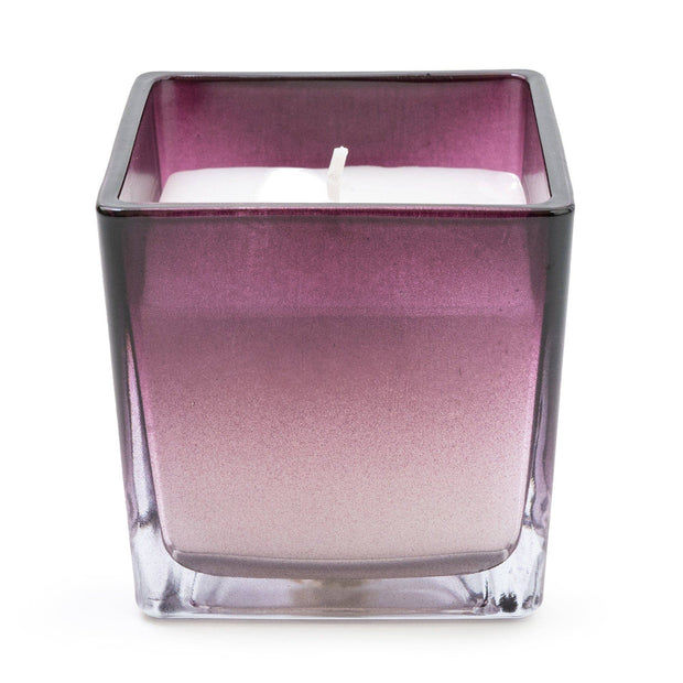 Plum Ombre Small Glass Candle - Sakura Blossom Scent