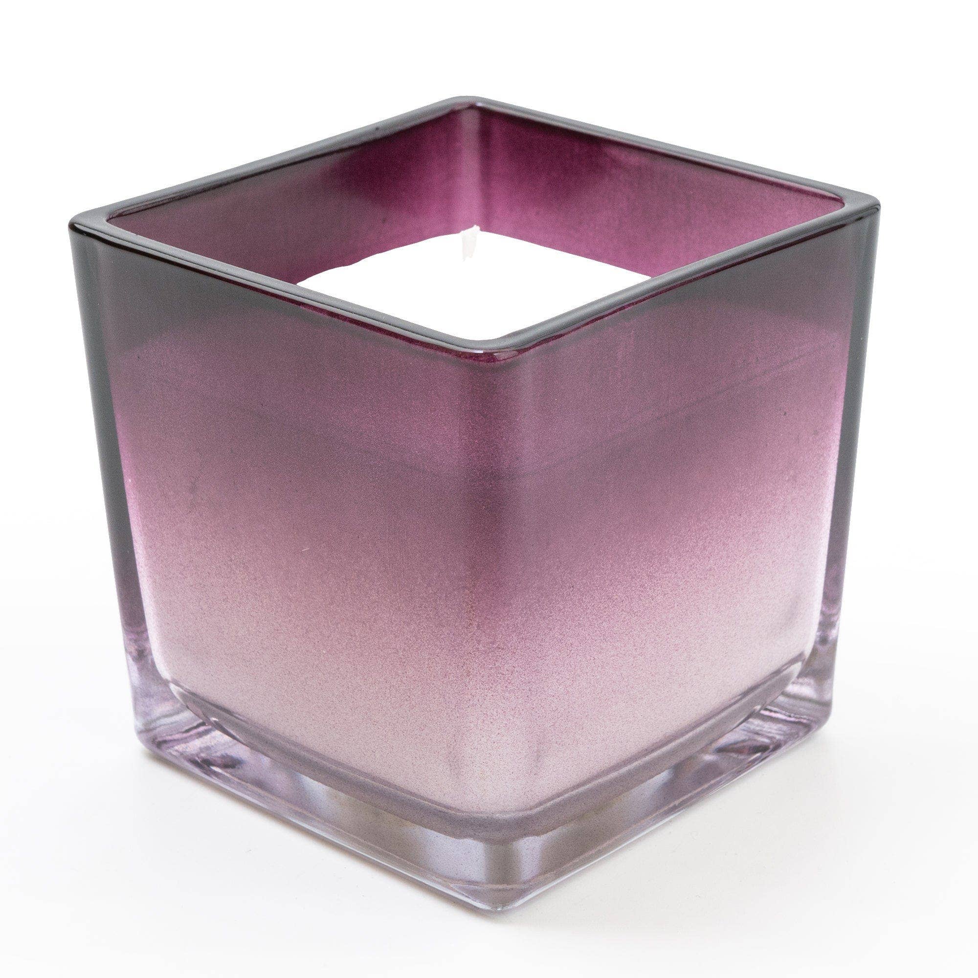 Plum Ombre Small Glass Candle - Sakura Blossom Scent