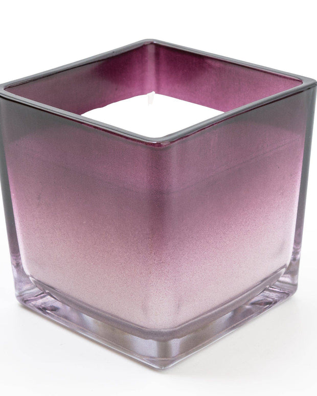 Plum Ombre Small Glass Candle - Sakura Blossom Scent