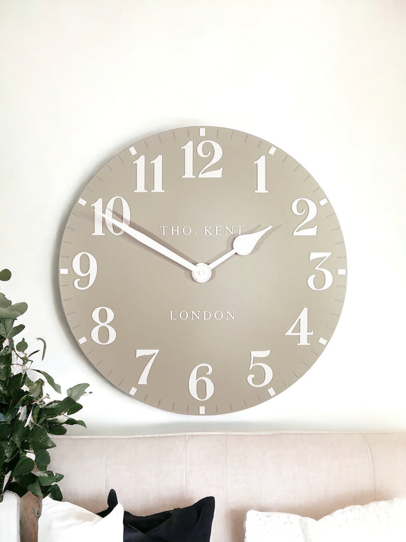 Thomas Kent 20" Arabic Wall Clock Sand Beige