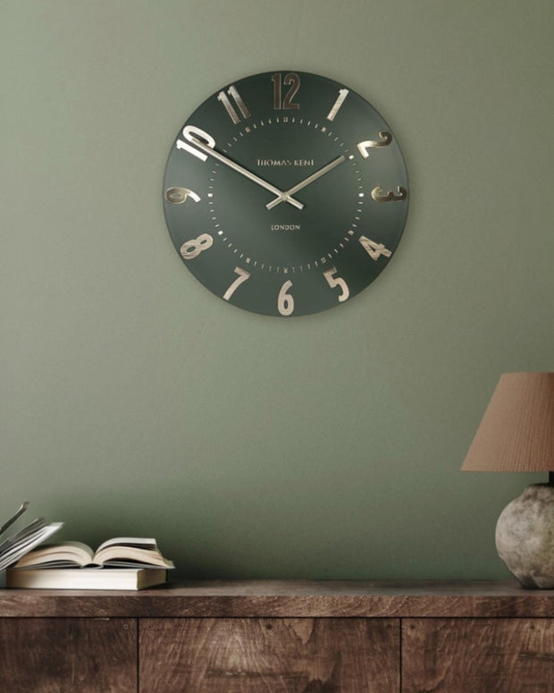 Thomas Kent 12” Mulberry Wall Clock Olive Green