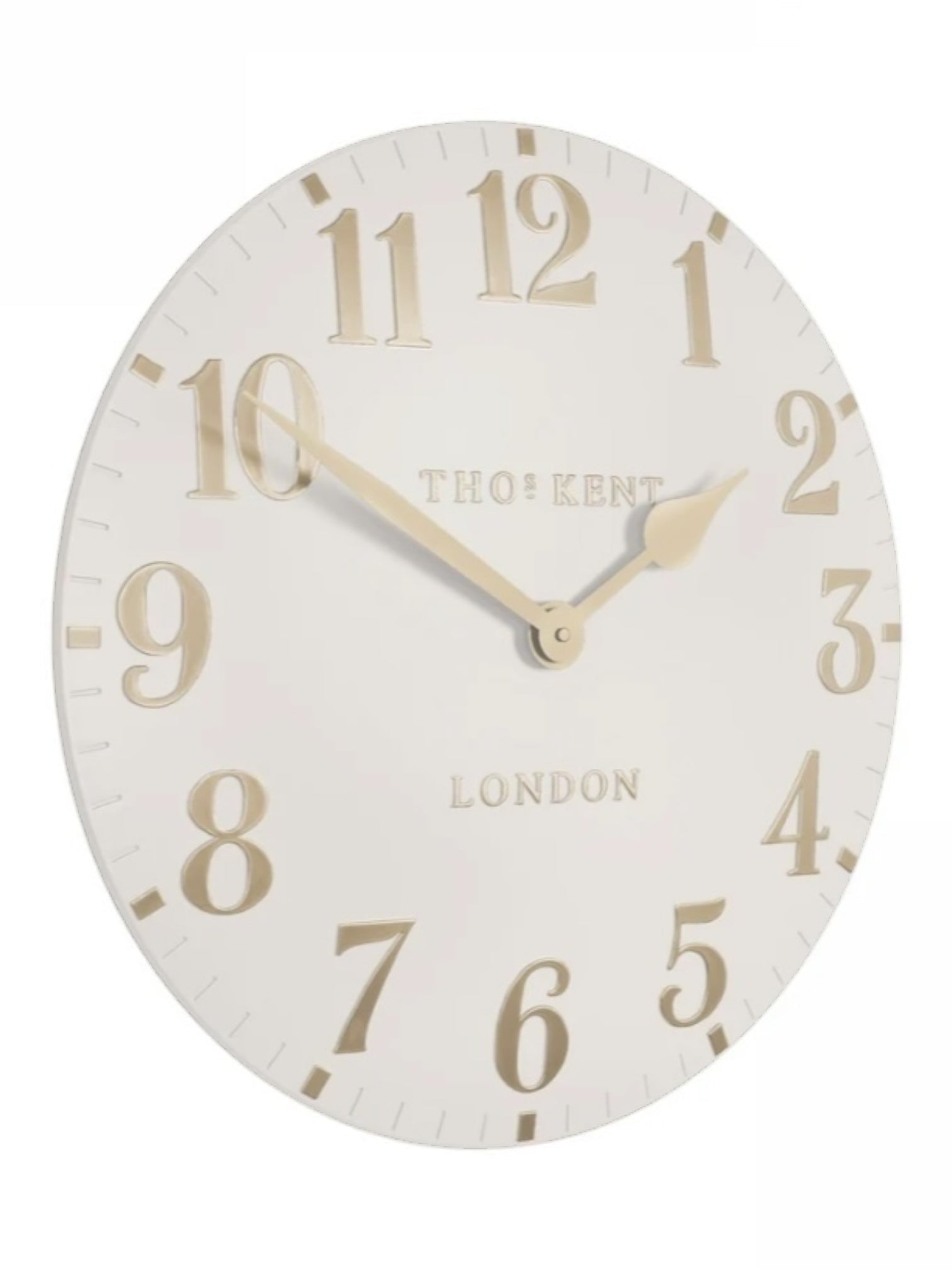 Thomas Kent 20” Arabic Wall Clock Oatmeal White