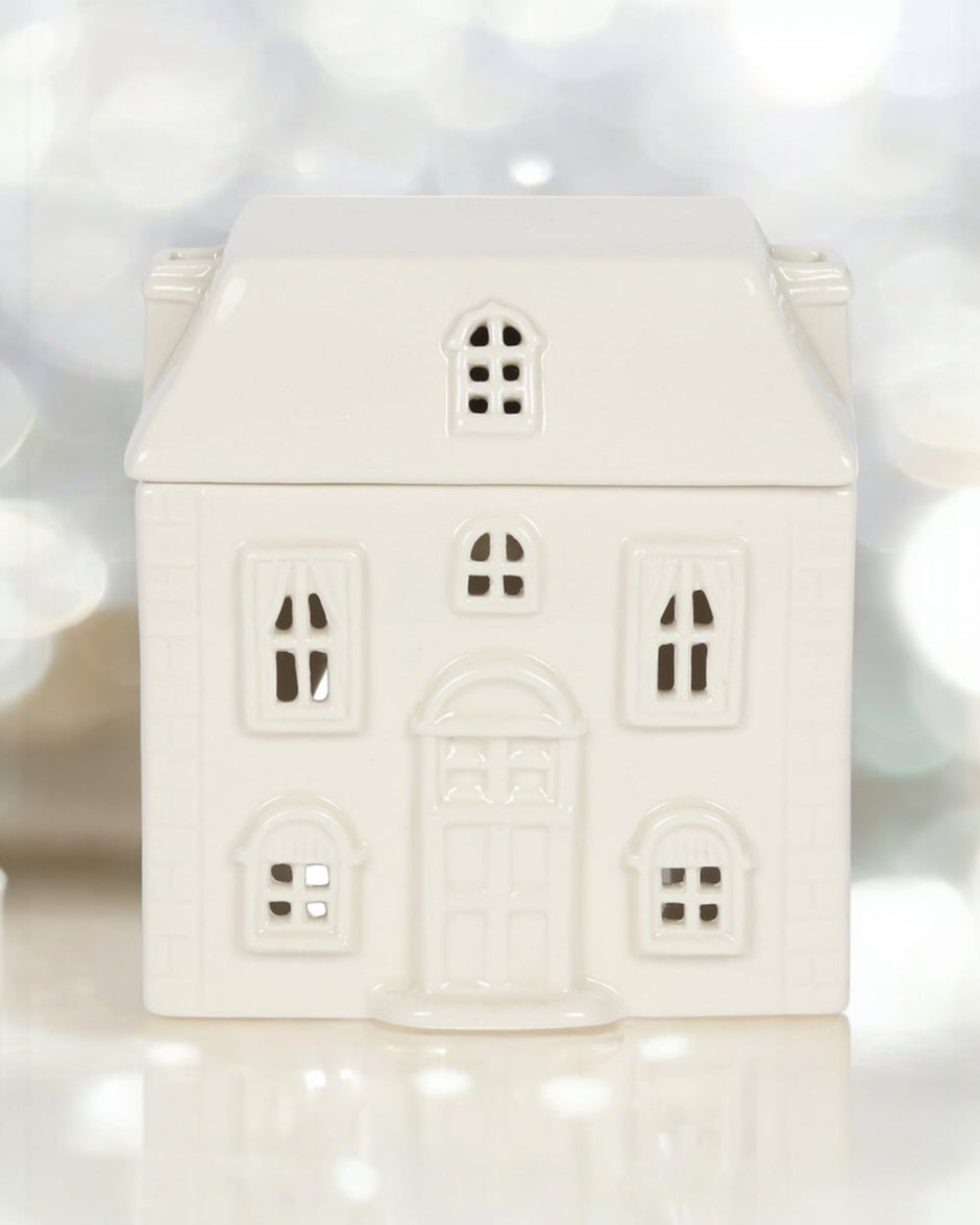 White Ceramic House Wax Melt Oil Burner