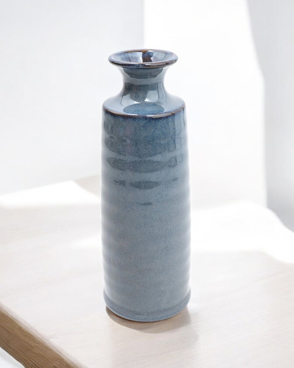 Reactive Glaze Blue Bottle Vase