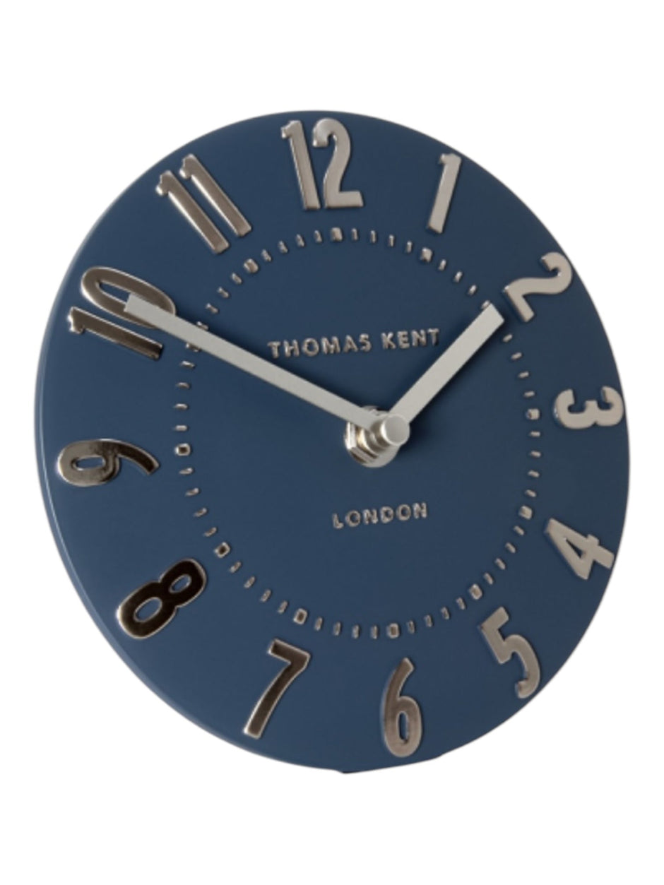 Thomas Kent 6" Mulberry Mantle Clock - Midnight Blue