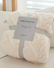 Beige Sarah Fleece Blanket Throw