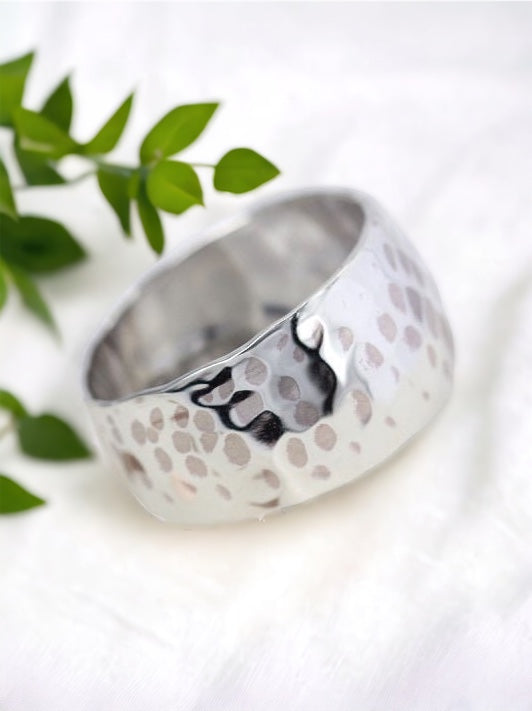 Sterling Silver Hammered Ring