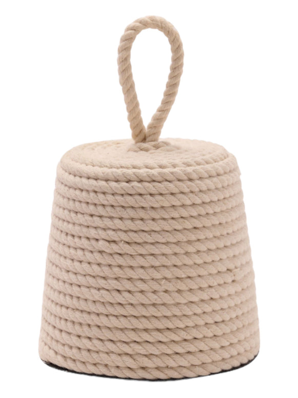 Natural Cream Heavy Rope Doorstop