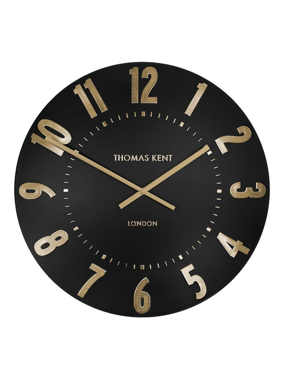 Thomas Kent 20” Mulberry Wall Clock Black Noir