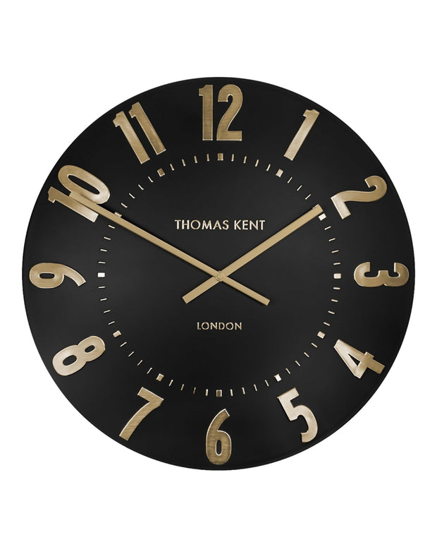 Thomas Kent 20” Mulberry Wall Clock Black Noir