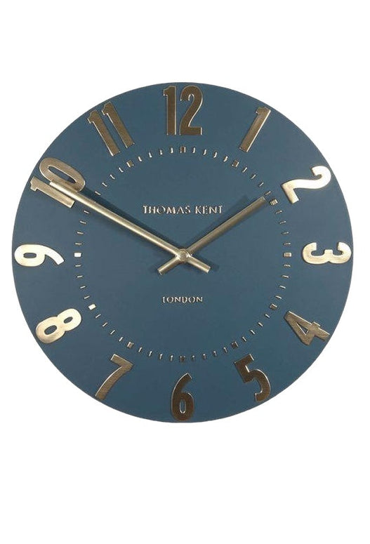 Thomas Kent 12” Mulberry Wall Clock Midnight Blue