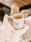 Sweet Water Decor - Cream Glazed Ceramic Mug - Relax, Girl